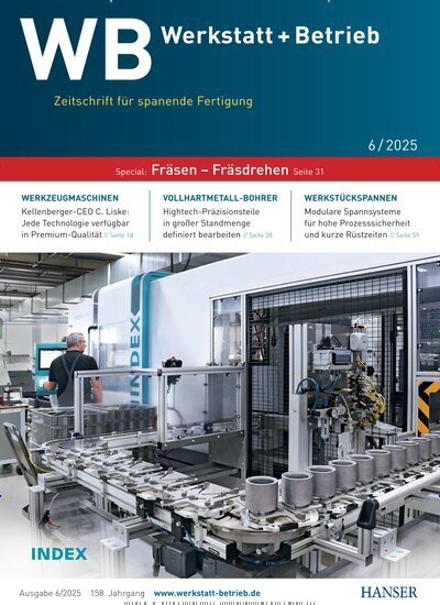Titelbild der Ausgabe 6/2025 von WB Werkstatt + Betrieb. Diese Zeitschrift und viele weitere Industriemagazine und Handwerkmagazine als Abo oder epaper bei United Kiosk online kaufen.