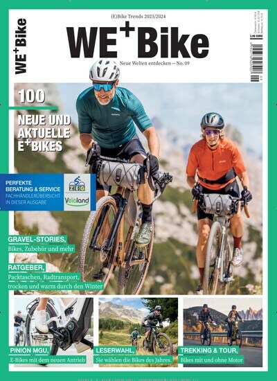 Titelbild der Ausgabe 9/2023 von We + Bike. Diese Zeitschrift und viele weitere Sportmagazine als Abo oder epaper bei United Kiosk online kaufen.