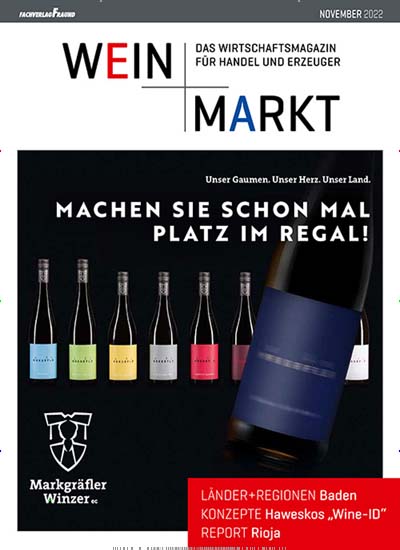 Titelbild der Ausgabe 11/2022 von Wein + Markt. Diese Zeitschrift und viele weitere Gastronomiezeitschriften, Fashionmagazine, Beautymagazine als Abo oder epaper bei United Kiosk online kaufen.
