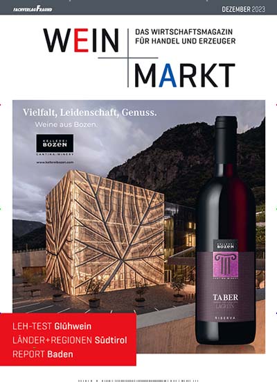 Titelbild der Ausgabe 12/2023 von Wein + Markt. Diese Zeitschrift und viele weitere Gastronomiezeitschriften, Fashionmagazine, Beautymagazine als Abo oder epaper bei United Kiosk online kaufen.