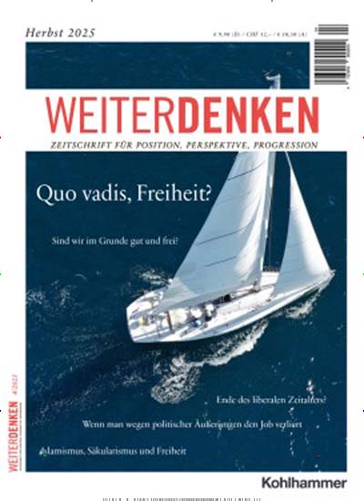 Titelbild der Ausgabe 4/2025 von Weiterdenken. Diese Zeitschrift und viele weitere Wissenschaftsmagazine als Abo oder epaper bei United Kiosk online kaufen.