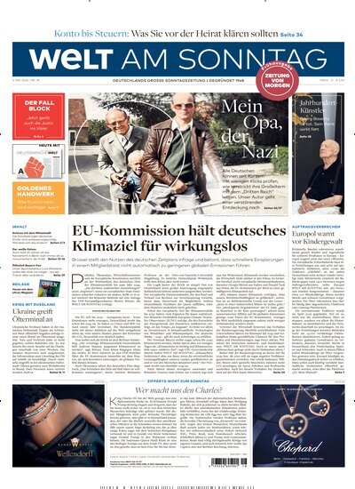 Titelbild der Ausgabe 18/2026 von Welt am Sonntag Bayern Frühausgabe. Diese Zeitschrift und viele weitere Zeitungsabos als Abo oder epaper bei United Kiosk online kaufen.