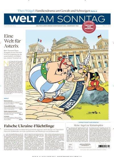 Titelbild der Ausgabe 42/2025 von Welt am Sonntag Bayern Frühausgabe. Diese Zeitschrift und viele weitere Zeitungsabos als Abo oder epaper bei United Kiosk online kaufen.