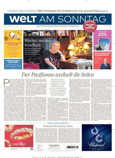 Titelbild der Ausgabe 48/2025 von Welt am Sonntag Bayern Frühausgabe. Diese Zeitschrift und viele weitere Zeitungsabos als Abo oder epaper bei United Kiosk online kaufen.