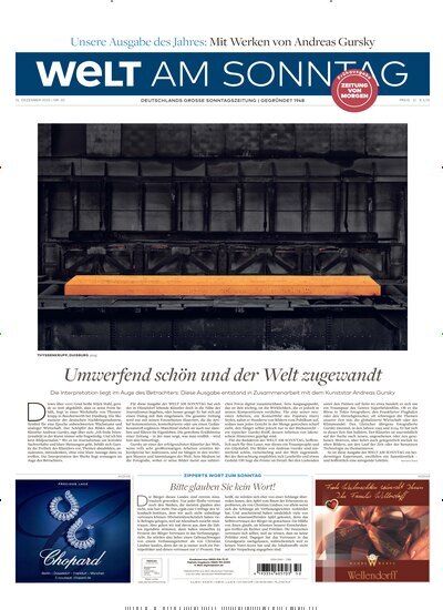 Titelbild der Ausgabe 50/2025 von Welt am Sonntag Bayern Frühausgabe. Diese Zeitschrift und viele weitere Zeitungsabos als Abo oder epaper bei United Kiosk online kaufen.