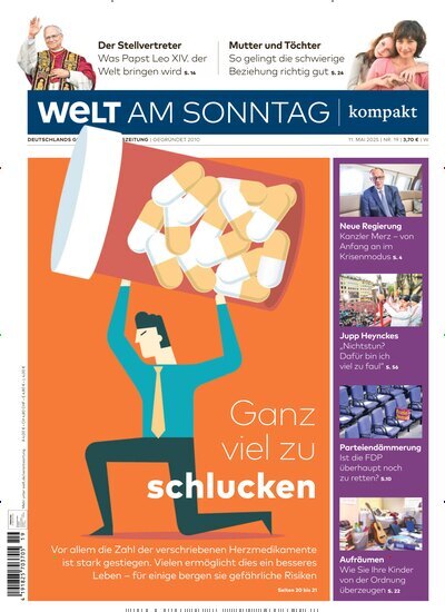 Titelbild der Ausgabe 19/2025 von Welt am Sonntag kompakt. Diese Zeitschrift und viele weitere Zeitungsabos als Abo oder epaper bei United Kiosk online kaufen.