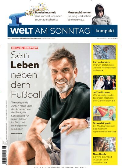 Titelbild der Ausgabe 26/2025 von Welt am Sonntag kompakt. Diese Zeitschrift und viele weitere Zeitungsabos als Abo oder epaper bei United Kiosk online kaufen.