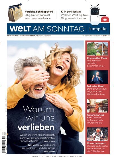 Titelbild der Ausgabe 37/2025 von Welt am Sonntag kompakt. Diese Zeitschrift und viele weitere Zeitungsabos als Abo oder epaper bei United Kiosk online kaufen.