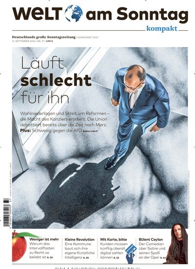Titelbild der Ausgabe 37/2026 von Welt am Sonntag kompakt. Diese Zeitschrift und viele weitere Zeitungsabos als Abo oder epaper bei United Kiosk online kaufen.