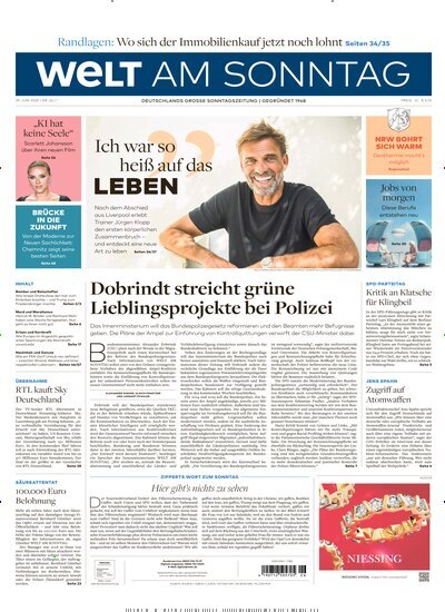 Titelbild der Ausgabe 26/2025 von Welt am Sonntag Nordrhein-Westfalen. Diese Zeitschrift und viele weitere Zeitungsabos als Abo oder epaper bei United Kiosk online kaufen.