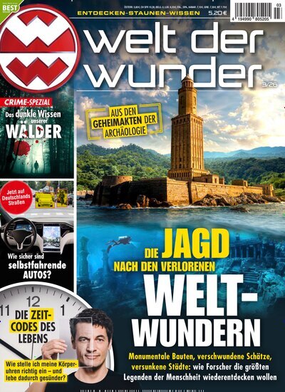 Titelbild der Ausgabe 3/2026 von Welt der Wunder. Diese Zeitschrift und viele weitere Reisemagazine, Freizeitmagazine und Wissensmagazine als Abo oder epaper bei United Kiosk online kaufen.