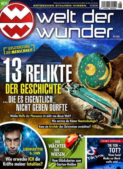 Titelbild der Ausgabe 6/2026 von Welt der Wunder. Diese Zeitschrift und viele weitere Reisemagazine, Freizeitmagazine und Wissensmagazine als Abo oder epaper bei United Kiosk online kaufen.
