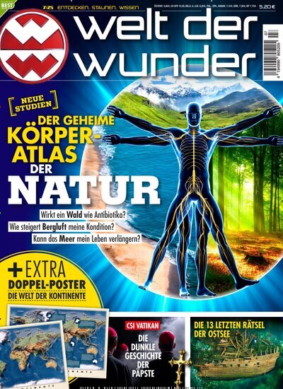Titelbild der Ausgabe 7/2025 von Welt der Wunder. Diese Zeitschrift und viele weitere Reisemagazine, Freizeitmagazine und Wissensmagazine als Abo oder epaper bei United Kiosk online kaufen.