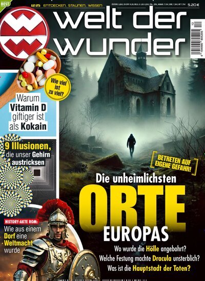 Titelbild der Ausgabe 12/2025 von Welt der Wunder. Diese Zeitschrift und viele weitere Reisemagazine, Freizeitmagazine und Wissensmagazine als Abo oder epaper bei United Kiosk online kaufen.