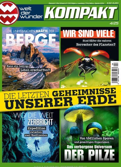 Titelbild der Ausgabe 4/2025 von Welt der Wunder Kompakt. Diese Zeitschrift und viele weitere Reisemagazine, Freizeitmagazine und Wissensmagazine als Abo oder epaper bei United Kiosk online kaufen.