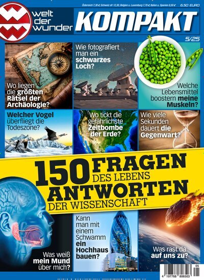 Titelbild der Ausgabe 5/2025 von Welt der Wunder Kompakt. Diese Zeitschrift und viele weitere Reisemagazine, Freizeitmagazine und Wissensmagazine als Abo oder epaper bei United Kiosk online kaufen.
