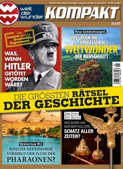 Titelbild der Ausgabe 6/2025 von Welt der Wunder Kompakt. Diese Zeitschrift und viele weitere Reisemagazine, Freizeitmagazine und Wissensmagazine als Abo oder epaper bei United Kiosk online kaufen.