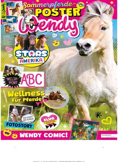 Titelbild der Ausgabe 8/2026 von Wendy. Diese Zeitschrift und viele weitere Jugendzeitschriften und Kinderzeitschriften als Abo oder epaper bei United Kiosk online kaufen.