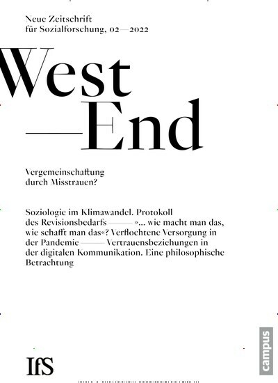 Titelbild der Ausgabe 2/2022 von WestEnd. Diese Zeitschrift und viele weitere Wissenschaftsmagazine als Abo oder epaper bei United Kiosk online kaufen.