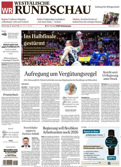 Titelbild der Ausgabe 24/2026 von Westfälische Rundschau Bad Berleburg Wittgenstein. Diese Zeitschrift und viele weitere Zeitungsabos als Abo oder epaper bei United Kiosk online kaufen.