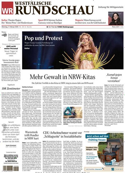 Titelbild der Ausgabe 28/2026 von Westfälische Rundschau Bad Berleburg Wittgenstein. Diese Zeitschrift und viele weitere Zeitungsabos als Abo oder epaper bei United Kiosk online kaufen.