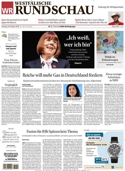 Titelbild der Ausgabe 50/2026 von Westfälische Rundschau Bad Berleburg Wittgenstein. Diese Zeitschrift und viele weitere Zeitungsabos als Abo oder epaper bei United Kiosk online kaufen.