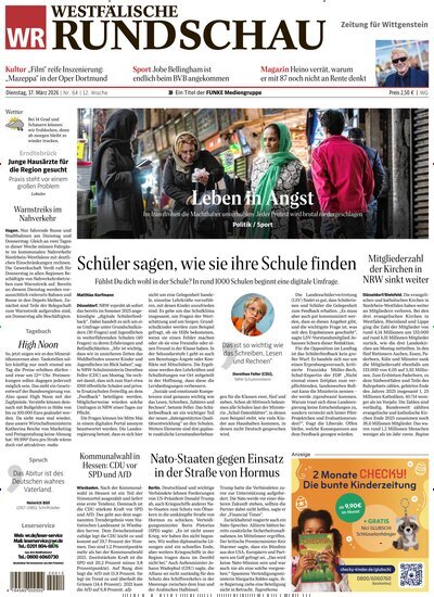 Titelbild der Ausgabe 64/2026 von Westfälische Rundschau Bad Berleburg Wittgenstein. Diese Zeitschrift und viele weitere Zeitungsabos als Abo oder epaper bei United Kiosk online kaufen.