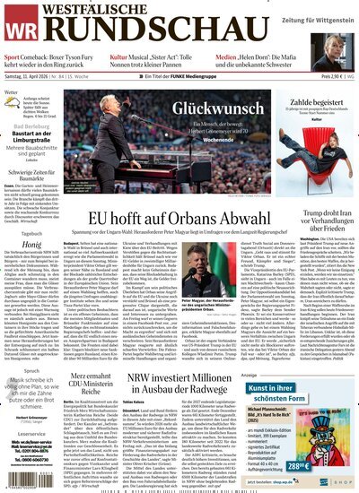 Titelbild der Ausgabe 84/2026 von Westfälische Rundschau Bad Berleburg Wittgenstein. Diese Zeitschrift und viele weitere Zeitungsabos als Abo oder epaper bei United Kiosk online kaufen.