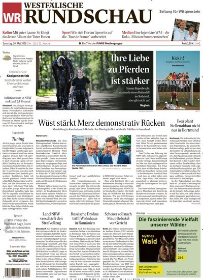 Titelbild der Ausgabe 123/2026 von Westfälische Rundschau Bad Berleburg Wittgenstein. Diese Zeitschrift und viele weitere Zeitungsabos als Abo oder epaper bei United Kiosk online kaufen.