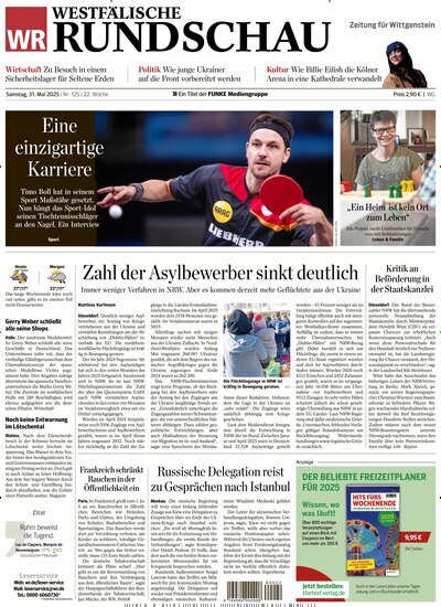 Titelbild der Ausgabe 125/2025 von Westfälische Rundschau Bad Berleburg Wittgenstein. Diese Zeitschrift und viele weitere Zeitungsabos als Abo oder epaper bei United Kiosk online kaufen.