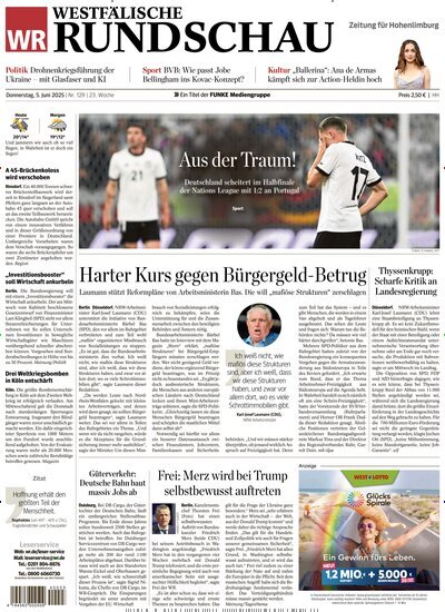 Titelbild der Ausgabe 129/2025 von Westfälische Rundschau Hagen Hohenlimburg. Diese Zeitschrift und viele weitere Zeitungsabos als Abo oder epaper bei United Kiosk online kaufen.