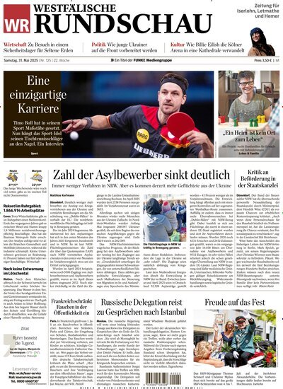 Titelbild der Ausgabe 125/2025 von Westfälische Rundschau Iserlohn. Diese Zeitschrift und viele weitere Zeitungsabos als Abo oder epaper bei United Kiosk online kaufen.