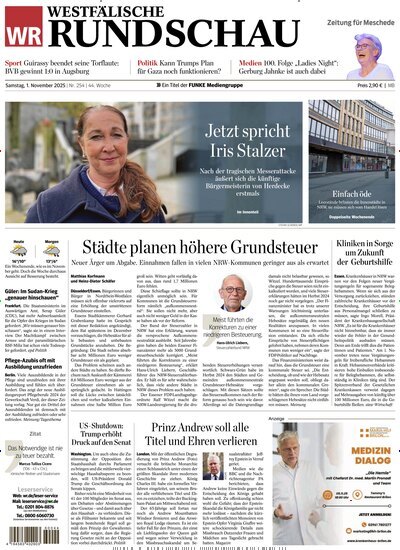 Titelbild der Ausgabe 253/2025 von Westfälische Rundschau Meschede. Diese Zeitschrift und viele weitere Zeitungsabos als Abo oder epaper bei United Kiosk online kaufen.