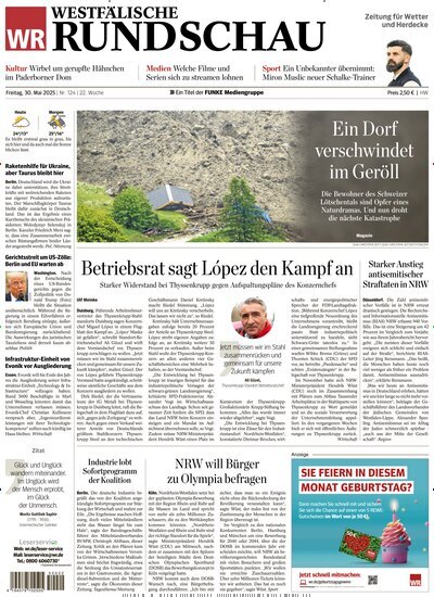 Titelbild der Ausgabe 124/2025 von Westfälische Rundschau Wetter. Diese Zeitschrift und viele weitere Zeitungsabos als Abo oder epaper bei United Kiosk online kaufen.