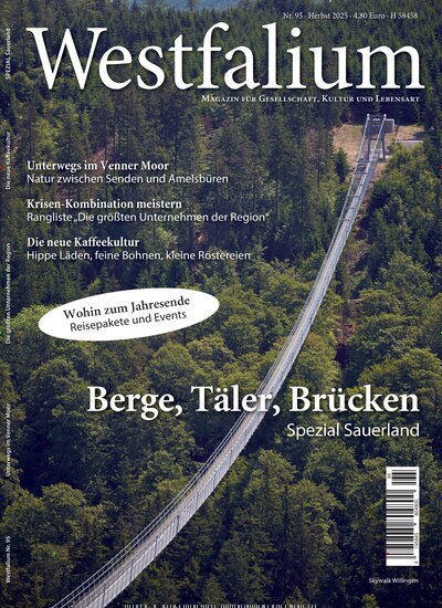Titelbild der Ausgabe 3/2025 von Westfalium. Diese Zeitschrift und viele weitere Lifestylemagazine und Peoplemagazine als Abo oder epaper bei United Kiosk online kaufen.