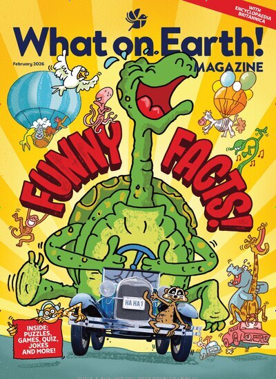 Titelbild der Ausgabe 1/2026 von What on Earth! Magazine. Diese Zeitschrift und viele weitere Jugendzeitschriften und Kinderzeitschriften als Abo oder epaper bei United Kiosk online kaufen.