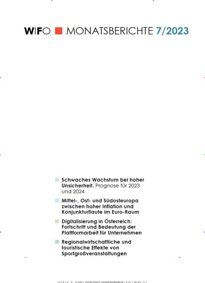 Titelbild der Ausgabe 7/2023 von WIFO Monatsberichte . Diese Zeitschrift und viele weitere Wissenschaftsmagazine als Abo oder epaper bei United Kiosk online kaufen.