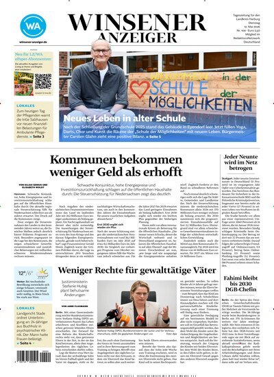 Titelbild der Ausgabe 109/2026 von Winsener Anzeiger. Diese Zeitschrift und viele weitere Zeitungsabos als Abo oder epaper bei United Kiosk online kaufen.
