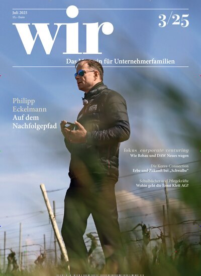 Titelbild der Ausgabe 3/2025 von WIR - Magazin für Unternehmerfamilien. Diese Zeitschrift und viele weitere Businessmagazine als Abo oder epaper bei United Kiosk online kaufen.