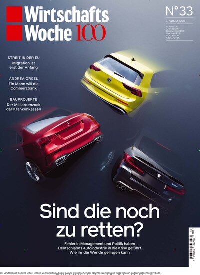 Titelbild der Ausgabe 33/2026 von WirtschaftsWoche. Diese Zeitschrift und viele weitere Wirtschaftsmagazine und Politikmagazine als Abo oder epaper bei United Kiosk online kaufen.