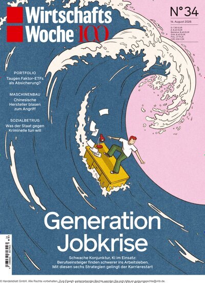 Titelbild der Ausgabe 34/2026 von WirtschaftsWoche. Diese Zeitschrift und viele weitere Wirtschaftsmagazine und Politikmagazine als Abo oder epaper bei United Kiosk online kaufen.