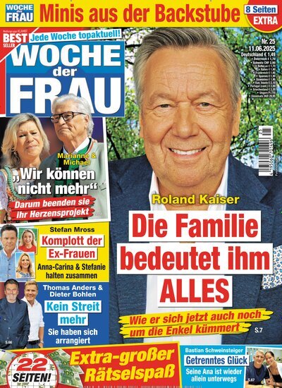 Titelbild der Ausgabe 25/2025 von Woche der Frau. Diese Zeitschrift und viele weitere Frauenzeitschriften als Abo oder epaper bei United Kiosk online kaufen.