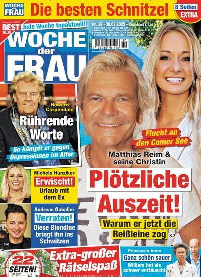 Titelbild der Ausgabe 32/2025 von Woche der Frau. Diese Zeitschrift und viele weitere Frauenzeitschriften als Abo oder epaper bei United Kiosk online kaufen.