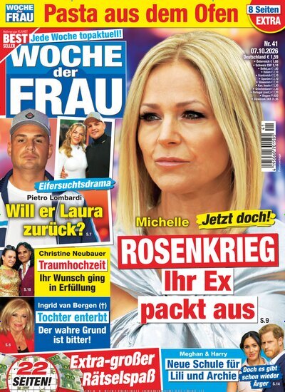 Titelbild der Ausgabe 41/2026 von Woche der Frau. Diese Zeitschrift und viele weitere Frauenzeitschriften als Abo oder epaper bei United Kiosk online kaufen.