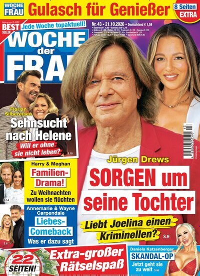 Titelbild der Ausgabe 43/2026 von Woche der Frau. Diese Zeitschrift und viele weitere Frauenzeitschriften als Abo oder epaper bei United Kiosk online kaufen.