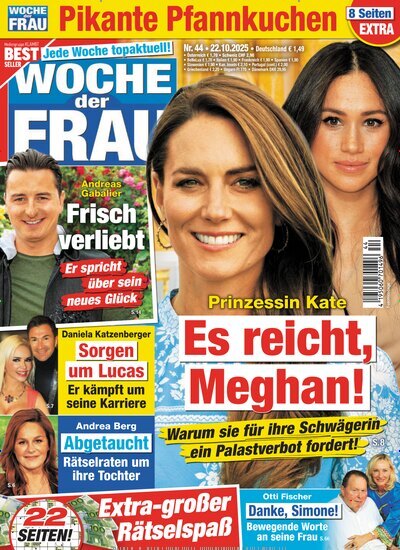 Titelbild der Ausgabe 44/2025 von Woche der Frau. Diese Zeitschrift und viele weitere Frauenzeitschriften als Abo oder epaper bei United Kiosk online kaufen.