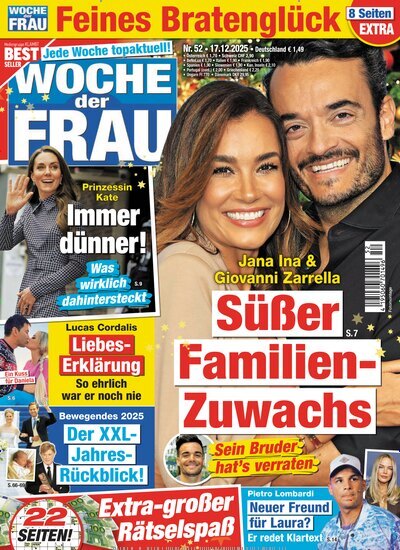 Titelbild der Ausgabe 52/2025 von Woche der Frau. Diese Zeitschrift und viele weitere Frauenzeitschriften als Abo oder epaper bei United Kiosk online kaufen.