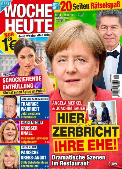 Titelbild der Ausgabe 14/2023 von Woche Heute. Diese Zeitschrift und viele weitere Frauenzeitschriften als Abo oder epaper bei United Kiosk online kaufen.