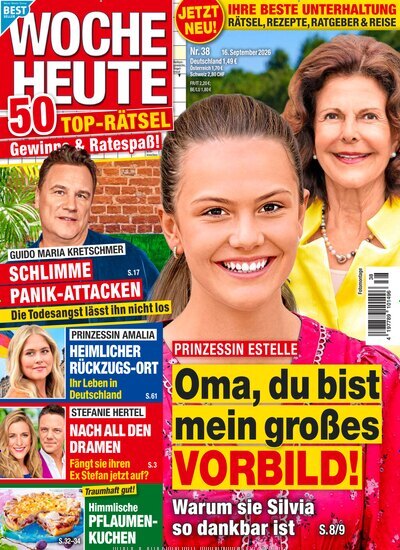 Titelbild der Ausgabe 38/2026 von Woche Heute. Diese Zeitschrift und viele weitere Frauenzeitschriften als Abo oder epaper bei United Kiosk online kaufen.