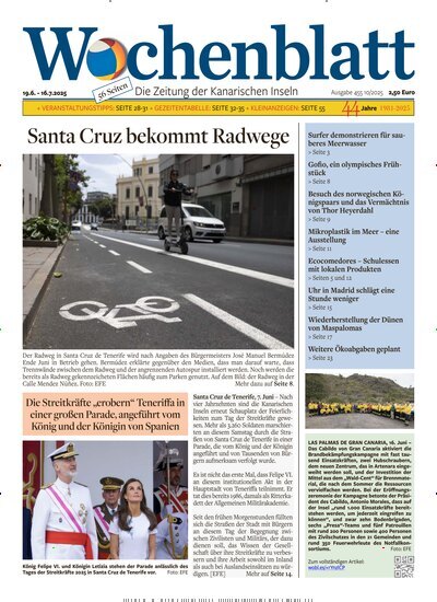 Titelbild der Ausgabe 455/2025 von Wochenblatt. Diese Zeitschrift und viele weitere Wirtschaftsmagazine und Politikmagazine als Abo oder epaper bei United Kiosk online kaufen.